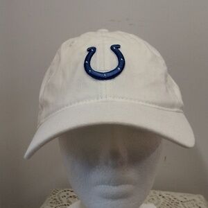 NFL Colts White Hat With Blue Horseshoe